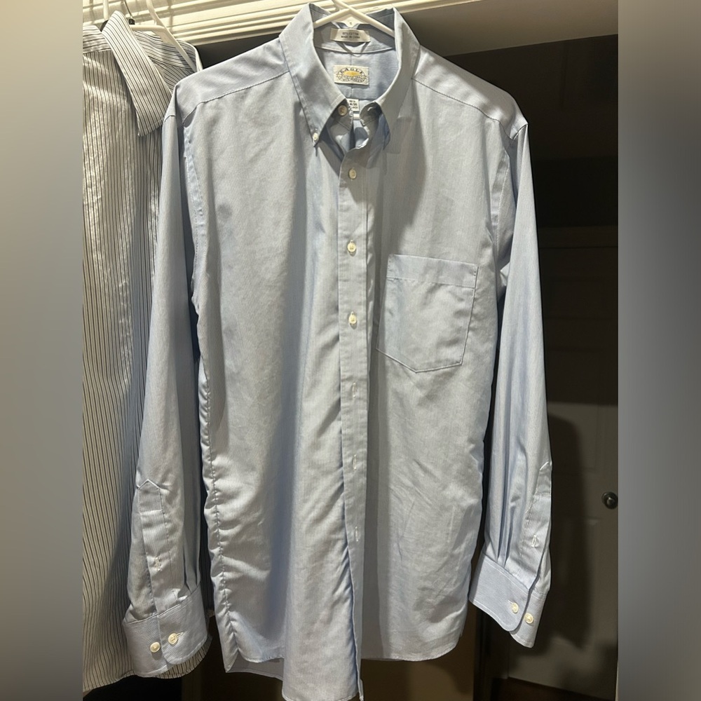 Eagle Blue and White Thin Stripped Dress Shirt